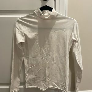 Under Armour, white athletic ski shirt